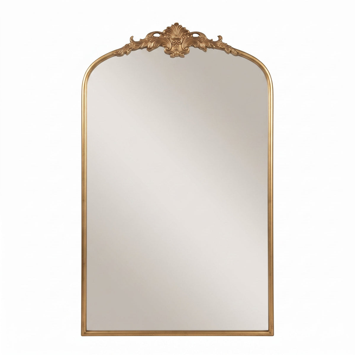 French Arched Wall Mirror – Glass & Iron