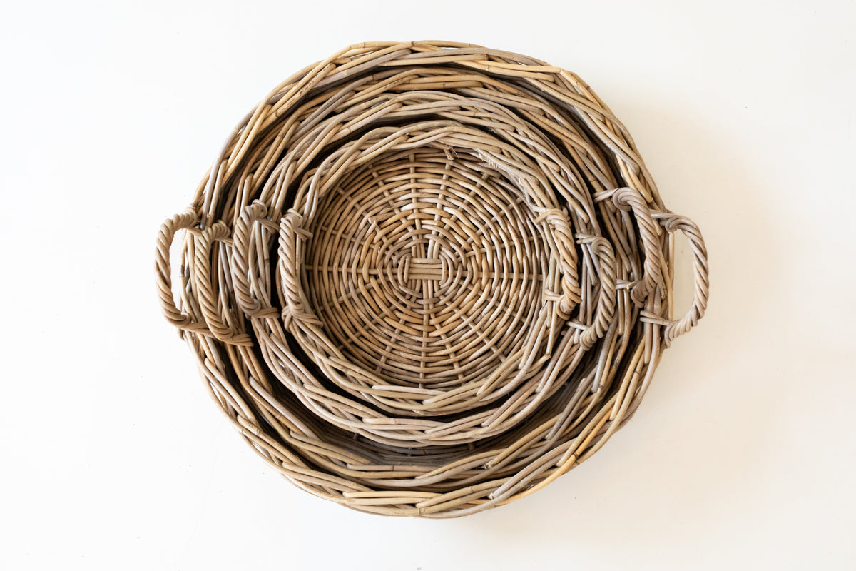 Rattan Round Tray