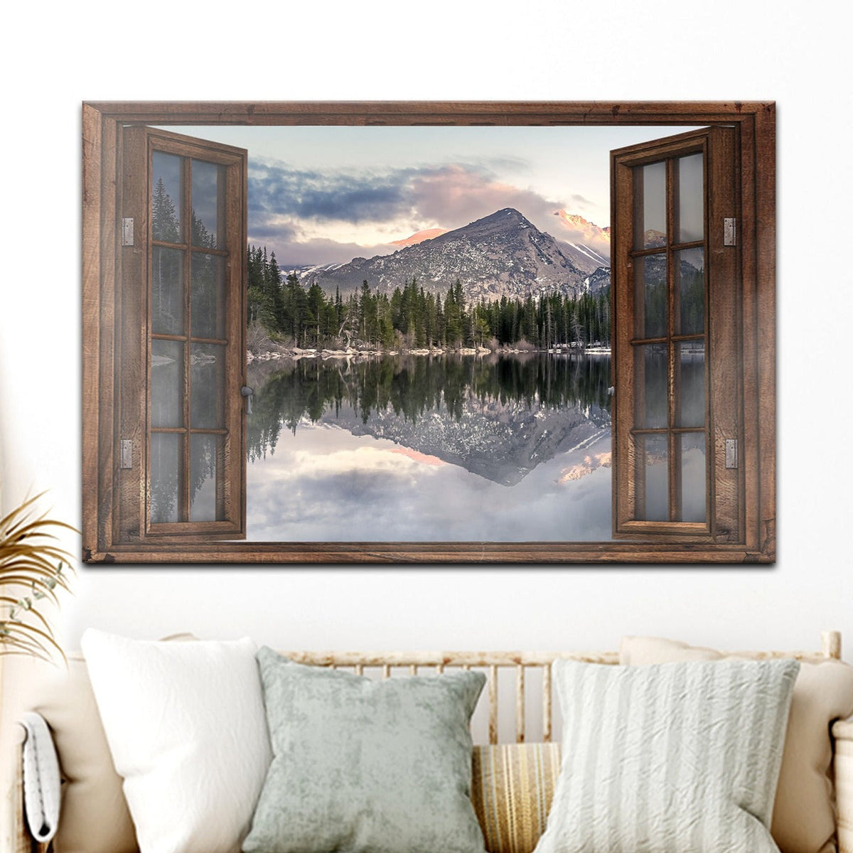 Calming Lake Scenery Canvas Wall Art